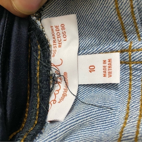 Isabell Maternity Jeans 90’s Straight Womens Size over-the-belly crossover panel - Picture 6 of 6